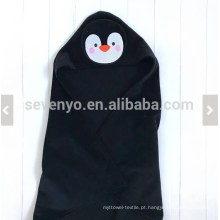 Toalha de bebê com pinguim animal rosto capa personalizado presente até 1 ano de tamanho